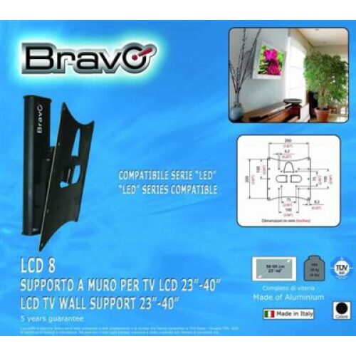 LCD8 BLACK SUPPORTO 23''-40''