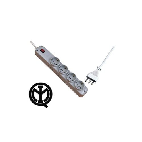 MULTIPRESA 4X2 BIPASSO+4 SCHUKO+INT.BIAN