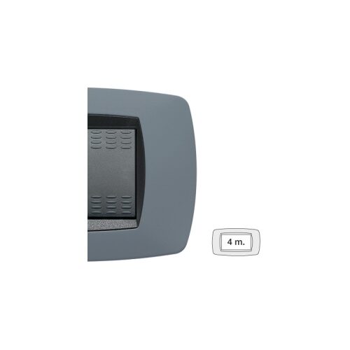 PLACCA 3 POSTI GRIGIO SOFT MODO