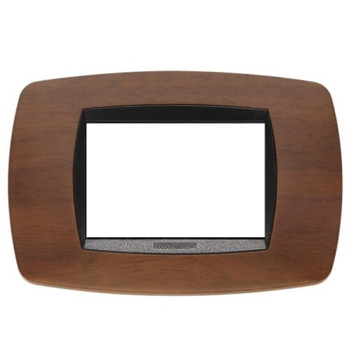 PLACCA 3 POSTI  NOCE SCURO MODO