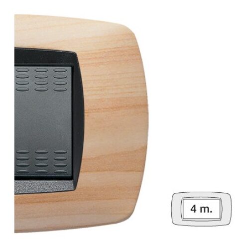 PLACCA 4 POSTI  NOCE SCURO MODO