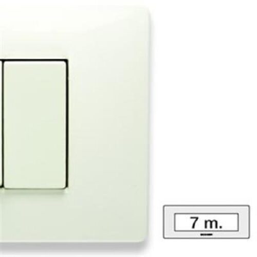 PLACCA MASTER MIX 7 MODULI BIANCO ASPEN RETTANGOLARE