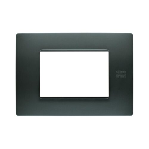 PLACCA TECNOPOLIMERI 3MODULI ANTRACITE NEA FLEXA