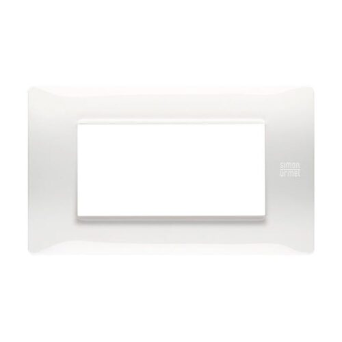 PLACCA TECNOPOLIMERI 4 MODULI BIANCA NEA FLEXA