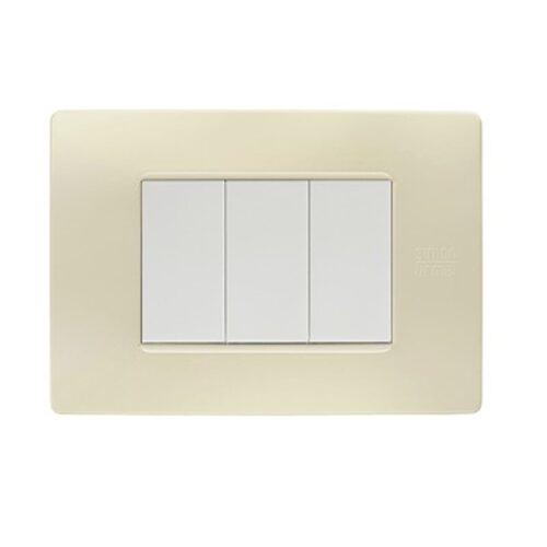 PLACCA TECNOPOLIMERO 3 MODULI AVORIO NEA FLEXA