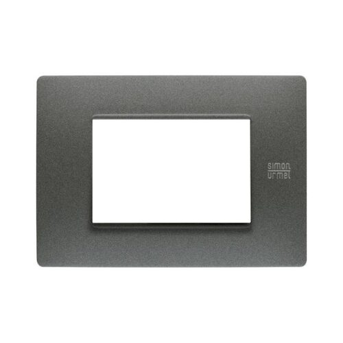 PLACCA TECNOPOLIMERO 3MODULI GRAFITE NEA FLEXA