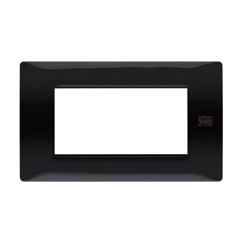 PLACCA TECNOPOLIMERO 4MODULI NERO ASSOLUTO NEA FLEXA