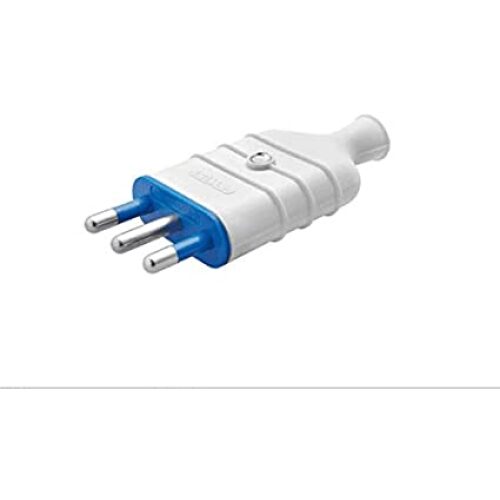 SPINA DIRITTA 2P+T 10A 250V BIANCO