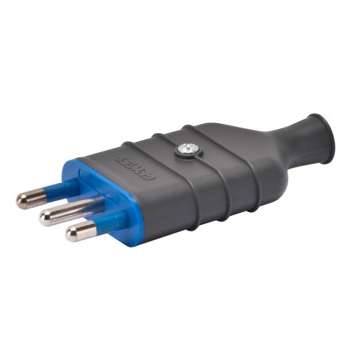 SPINA DIRITTA 2P+T 16A 250V GRIGIO