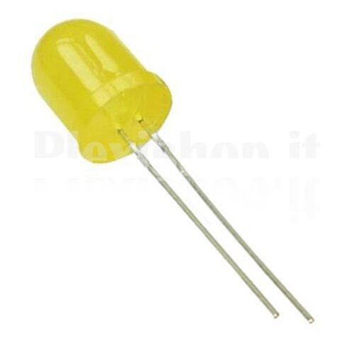 LED 8mm LUCE DIFFUSA GIALLO 45° 40mcd
