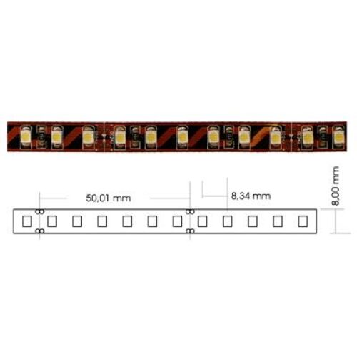 STRIP 3528 6000K 12V 48W 120LED/M 5MIP65 CS SCURO